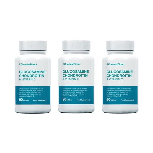 Chemist Direct Glucosamine, Chondroitin & Vitamin C Tablets