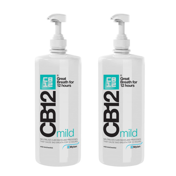 CB12 Mild Mint-Menthol Mouthwash -Twin pack