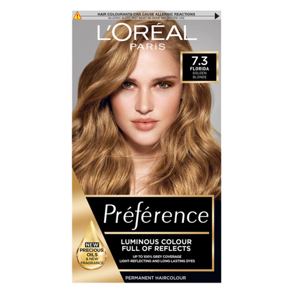 L'Oreal Paris Preference 7.3 Florida Golden Blonde Hair Dye