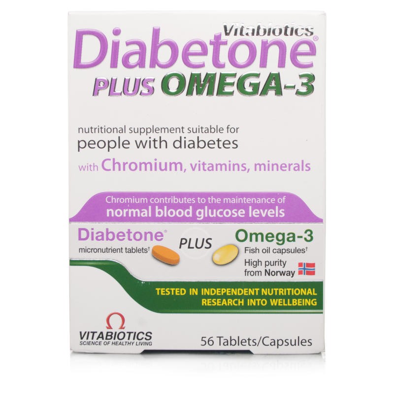 Vitabiotics Diabetone Plus Omega-3 Tablets