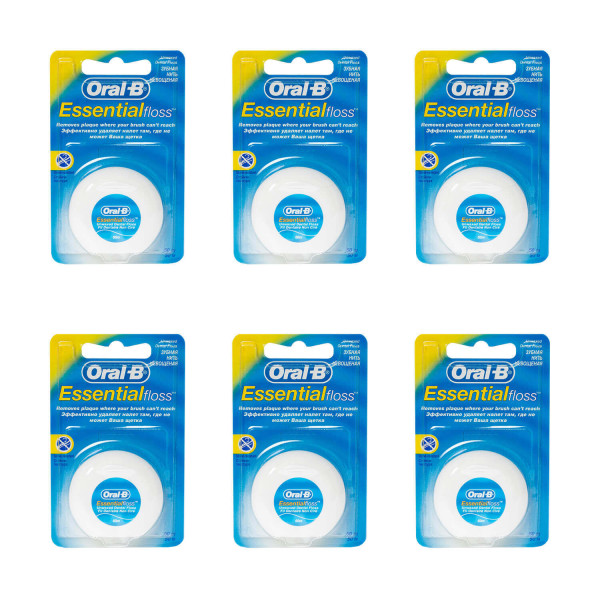 Oral-B Essential Unwaxed Dental Floss 6 Pack