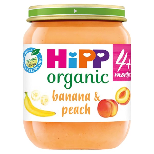 HiPP Organic Banana & Peach Jar 4+ Months