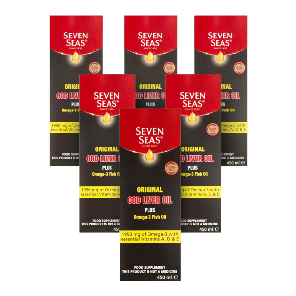 Seven Seas Original Cod Liver Oil Liquid 6 Pack