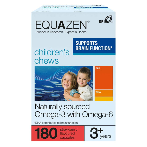 Equazen Children's Chews Omega 3 & Omega 6 Strawberry Capsules