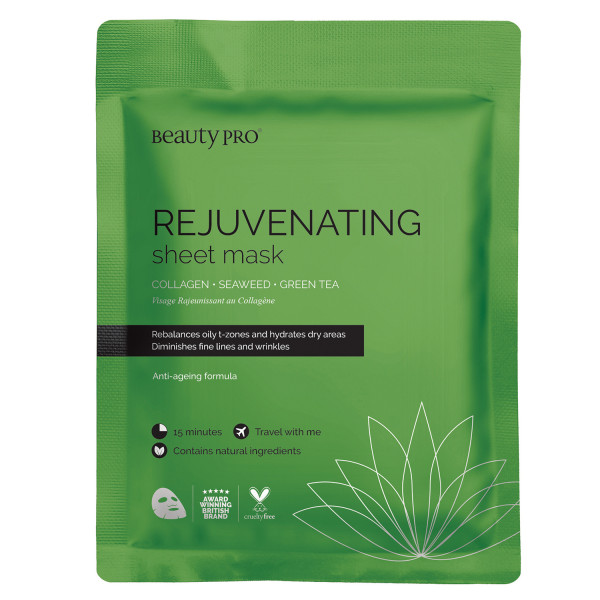 BeautyPro Rejuvenating Collagen Sheet Mask with Green Tea Extract