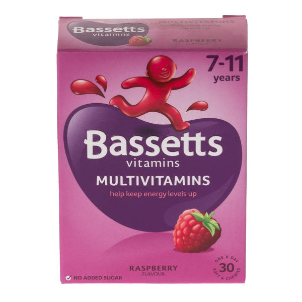 Bassetts Multivitamins For 7-11 Years Raspberry Flavour
