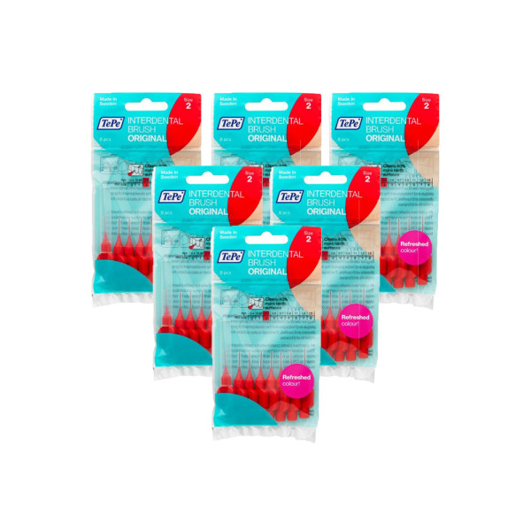 TePe Interdental Brushes Original Red 6 Pack