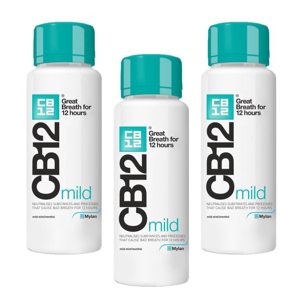 CB12 Mild Mint-Menthol Mouthwash -Triple pack