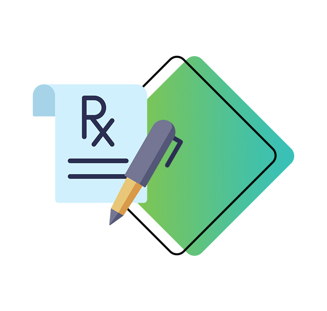 A generic square placeholder image with rounded corners in a figure.