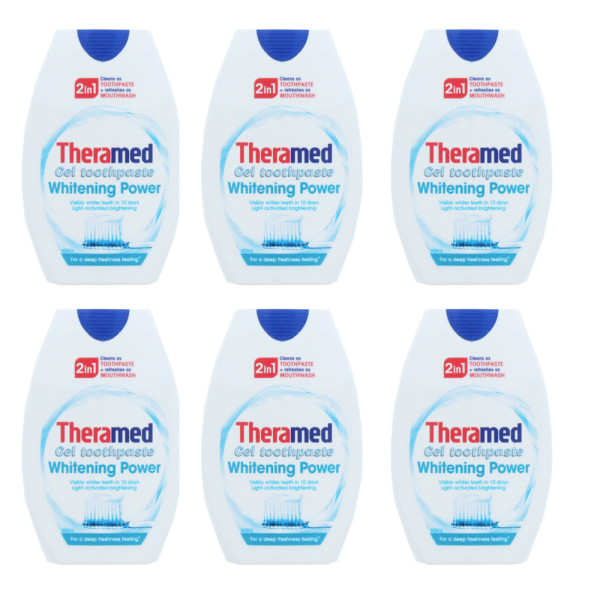 Theramed 2 In 1 Whitening Toothpaste & Mouthwash 6 Pack